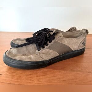 Adidas Suede Low-Top Sneakers - Taupe with Black Sole